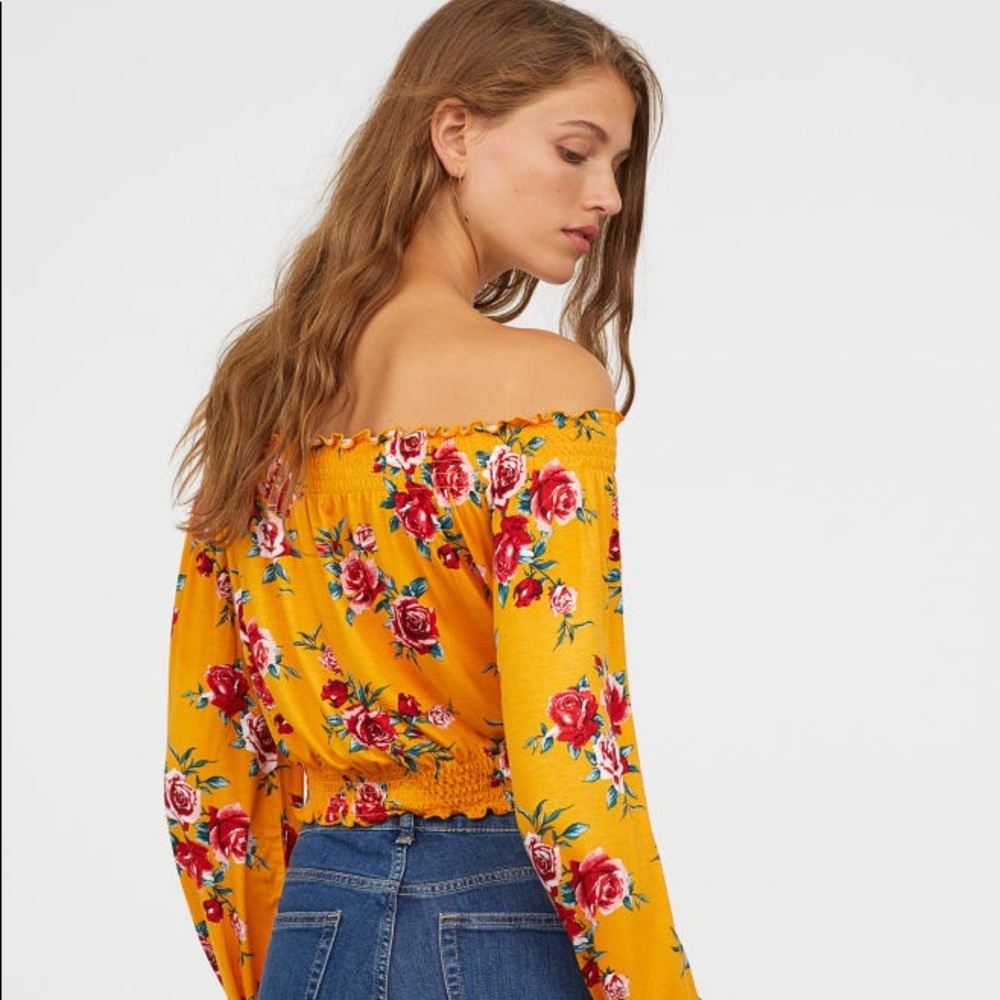 H&M floral off the shoulder